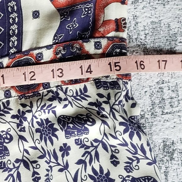Love Bonito Blue White Red Elephant Boho Pathyia Romper Playsuit Shorts - Picture 7 of 15